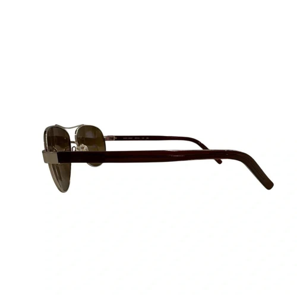 Precision 799 Aviator Sunglasses Gold Metal Frame with Brown Polarized Lenses